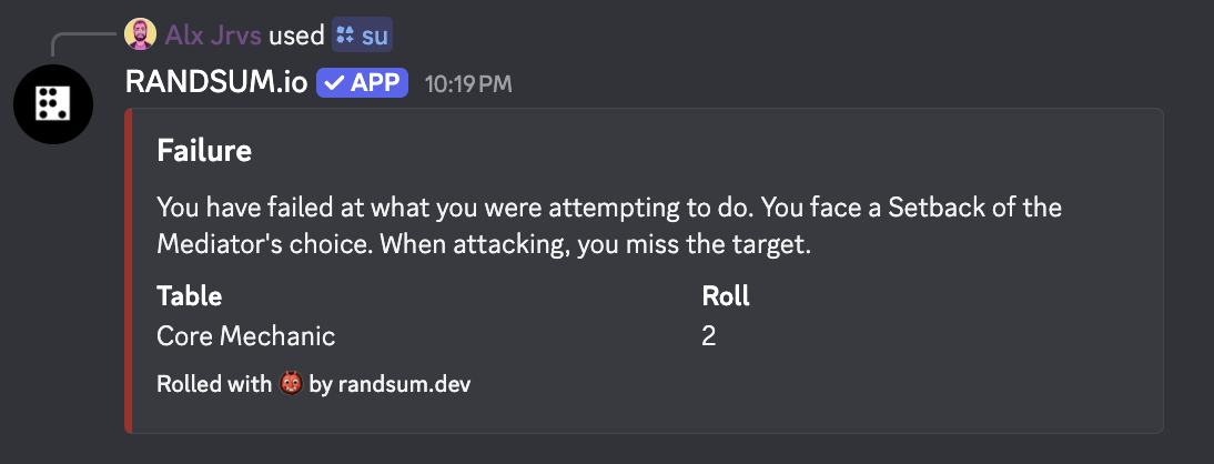 /su table Mechanic — Salvage Union Failure